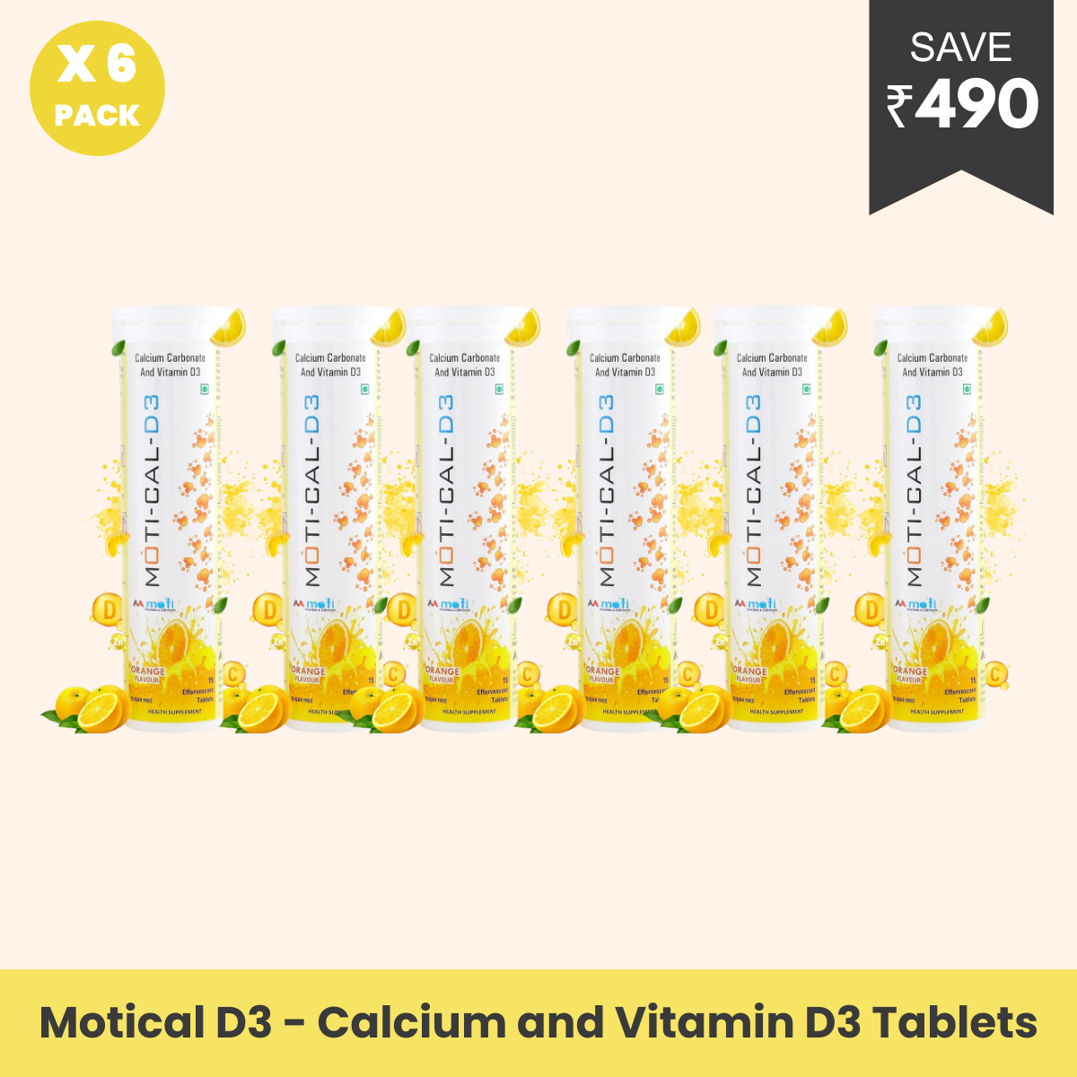 Motical D3 - Calcium and Vitamin D3 Tablets